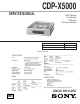 Sony CDP-X5000 Service Manual