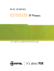 Mitel 5215 Sip User And Administrator Manual