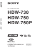 Sony HDW-730 Operation Manual