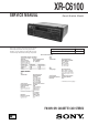 Sony XR-C6100 Service Manual