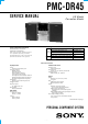 Sony PMC-DR45 Service Manual