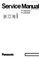 Panasonic PT-AE2000U Service Manual