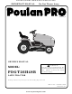 Poulan Pro PDGT26H48B Owner's Manual