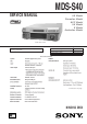 Sony MDS-S40 Service Manual