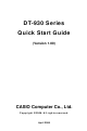 Casio DT-930 Series Quick Start Manual