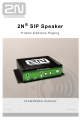 2N 914401E SIP Speaker Installation Manual