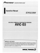 Pioneer Avic-D3 Operation Manual