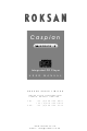 Roksan Audio Caspian M Series-1 User Manual