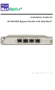 Net Optics 10/100/1000 Bypass Installation Manual