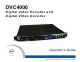 Microwave Radio DVC 4000 Operator's Manual