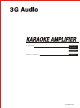 3G Audio AK-3120 Owner's Manual