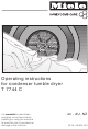 Miele T 7744 C Operating Instructions Manual
