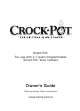 Crock-Pot Smart-Pot Owner's Manual