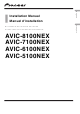 Pioneer AVIC-8100NEX Installation Manual