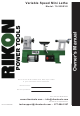 Rikon Power Tools 70-200EVS Owner's Manual