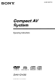 Sony DAV-C450 Operating Instructions Manual
