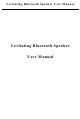 OM/ONE Levitating Bluetooth Speaker User Manual