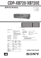 Sony CDP-XB720 Service Manual