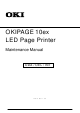 Oki OKIPAGE 10ex Maintenance Manual