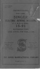 Singer 15-91 Instructions For Use Manual