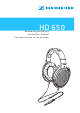 Sennheiser HD 650 Instruction Manual
