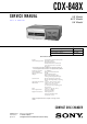 Sony CDX-848X Service Manual