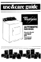 Whirlpool LE5795XP Use And Care Manual