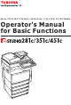 Toshiba e-Studio 281c Operator's Manual For Basic Function