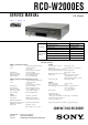 Sony RCD-W2000ES Sevice Manual