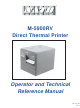 SATO M-5900RV Operator And Technical Reference Manual