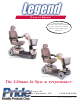 Pride Mobility Legend 3-Wheel Scooter Owner's Manual