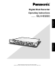 Panasonic WJ-HD220 Operating Instructions Manual