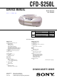 Sony CFD-S250L Service Manual