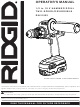 RIDGID R8411503 Operator's Manual