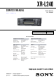 Sony XR-L240 Service Manual