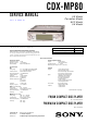 Sony CDX-MP80 Service Manual