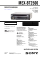 Sony MEX-BT2500 Service Manual