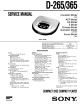 Sony D-265 Service Manual