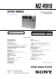 Sony MZ-R910 Service Manual