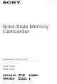 Sony PMW-350K Operating Instructions Manual