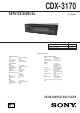Sony CDX-3170 Service Manual
