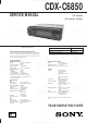 Sony CDX-C6850 Service Manual
