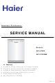 Haier DW12-TFE3 Service Manual