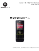 Motorola MOTORIZR Z8 Service Manual