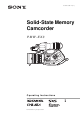 Sony PMW-EX3 Operating Instructions Manual
