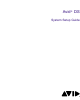 Avid Technology DS Systems Setup Manual