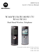 Motorola W160 Service Manual