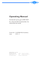 REITER AGR-08-E Operating Manual