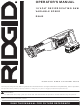 RIDGID R8442 Operator's Manual