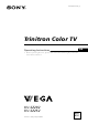 Sony Trinitron Wega KV-SZ292 Operating Instructions Manual